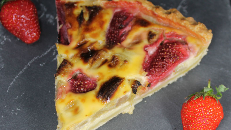 tarte rhubarbe fraises