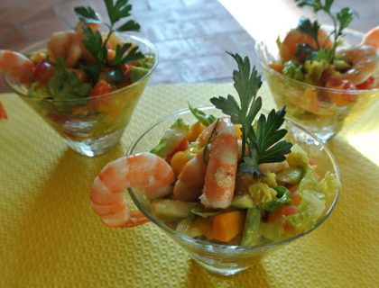 salade crevettes mangue gingembre