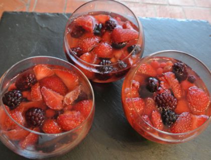 miroir fraises et fruits rouges