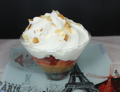 compote rhubarbe fraises chantilly